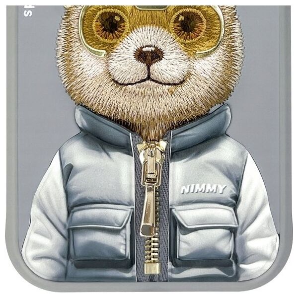 Nimmy iPhone 15 6.1" case gray/grey Cool&Cute 2.0 Bear