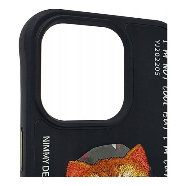 Nimmy iPhone 15 Pro 6.1" Case Black Glasses Cool Cat