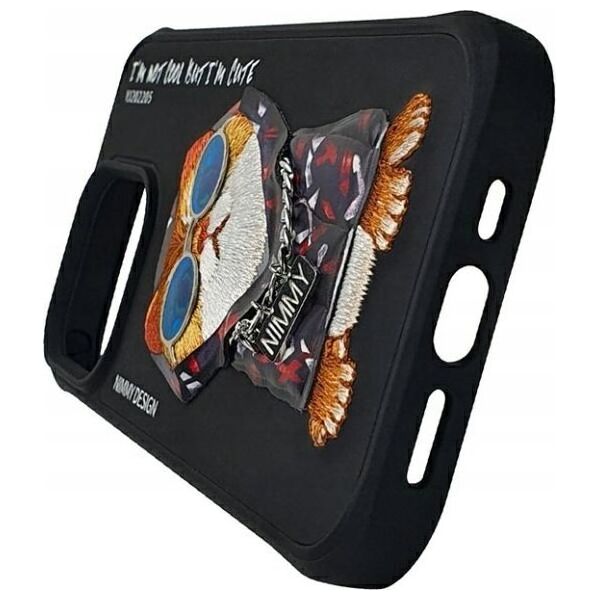 Nimmy iPhone 15 Pro 6.1" Case Black Glasses Cool Cat