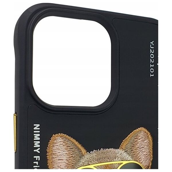 Nimmy iPhone 15 Pro 6.1" Case Black Glasses Cool Dog