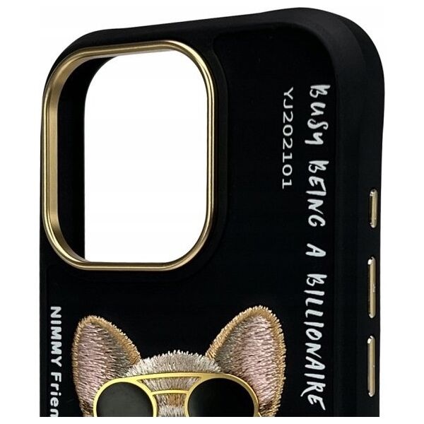 Nimmy iPhone 16 Pro 6.3" Case Black Glasses Cool Dog