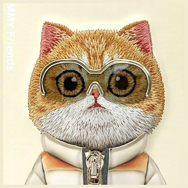 Nimmy case iPhone 15 6.1" khaki Cool&Cute 2.0 Cat