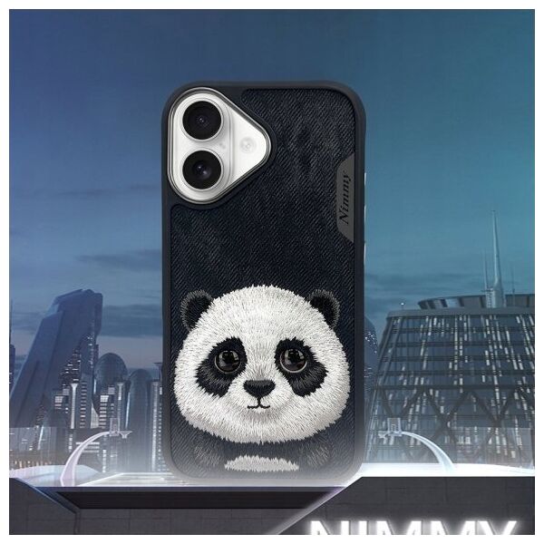 Nimmy case iPhone 16 6.1" black/black Big Eyed Pet 2.0 Panda