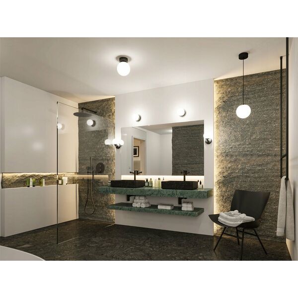 Lampa wisząca Paulmann Lampa wisząca łazienkowa GOVE LED 9W 900lm 3000K IP44 230V czarny matowy / metal /  szkło