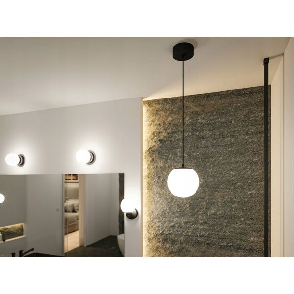 Lampa wisząca Paulmann Lampa wisząca łazienkowa GOVE LED 9W 900lm 3000K IP44 230V czarny matowy / metal /  szkło