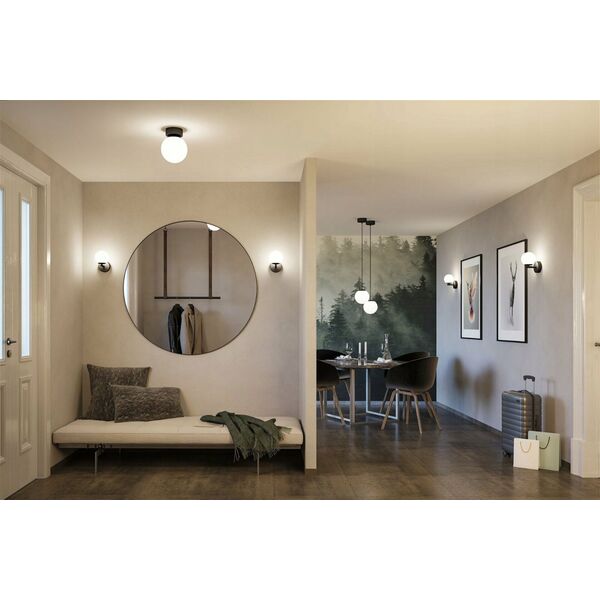 Lampa wisząca Paulmann Lampa wisząca łazienkowa GOVE LED 9W 900lm 3000K IP44 230V czarny matowy / metal /  szkło