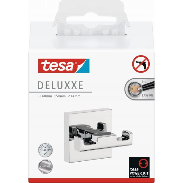 Tesa tesa Deluxxe Gaderobenhaken silber