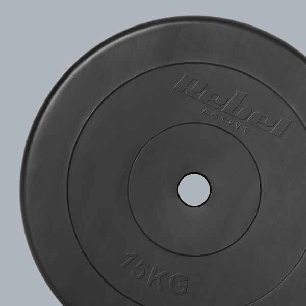 Rebel Zestaw obciążeń bitumicznych 2x15kg, otwór 31mm, talerz klasyczny, REBEL ACTIVE