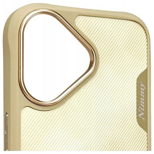 Nimmy case iPhone 16 6.1" khaki Big Eyed Pet 2.0 Cat