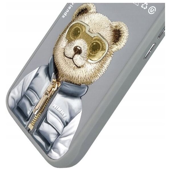 Nimmy iPhone 16 6.1" case gray/grey Cool&Cute 2.0 Bear
