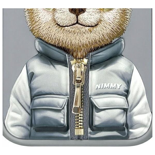Nimmy iPhone 16 6.1" case gray/grey Cool&Cute 2.0 Bear