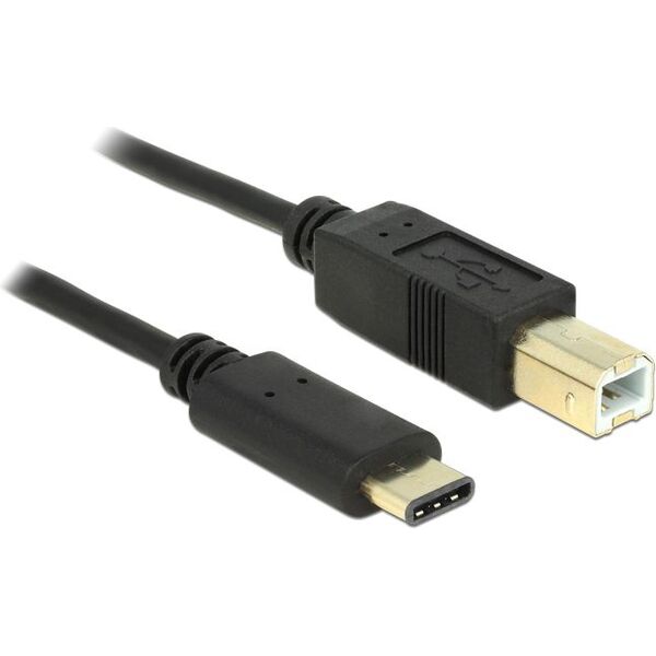 Kabel USB Delock USB-C - USB-B 2 m Czarny (83330)