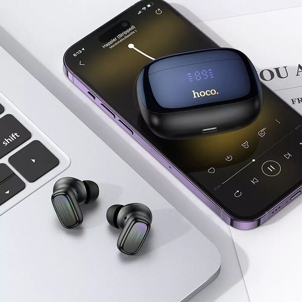 Hoco EQ20 Bezprzewodowe Słuchawki Bluetooth TWS z ANC i ENC - Czarne