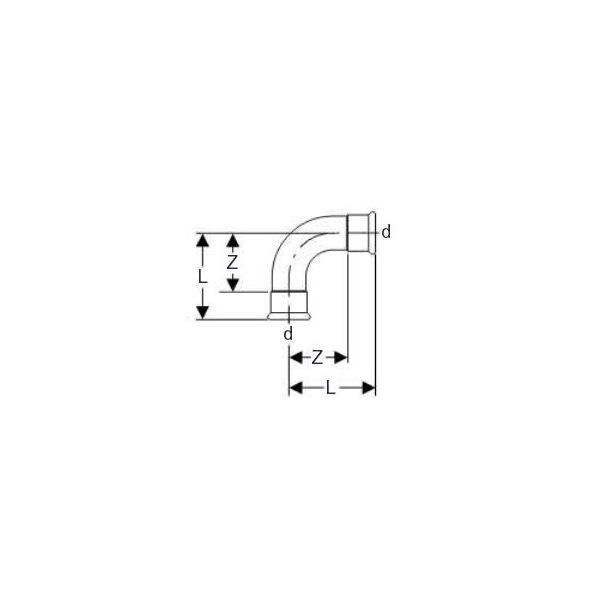 Geberit Kolano 90° Ø108mm MAPRESS C-STAHL - 20111