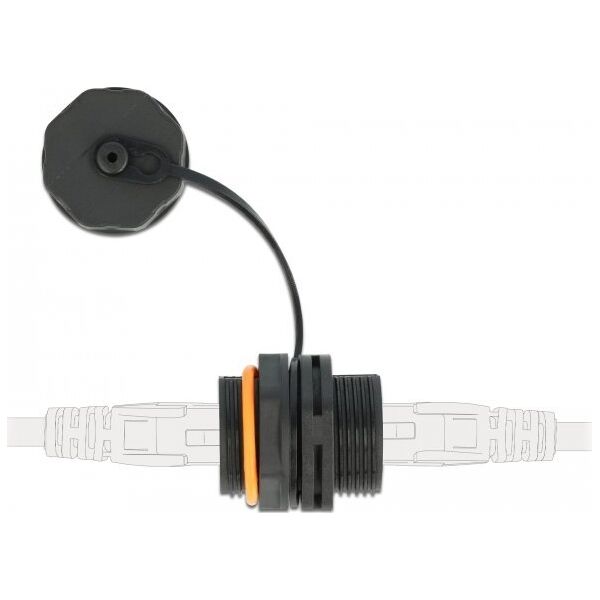 Delock DELOCK Kabelverbinder RJ45 Bu/Bu Cat.6A wasserfest Verschl.
