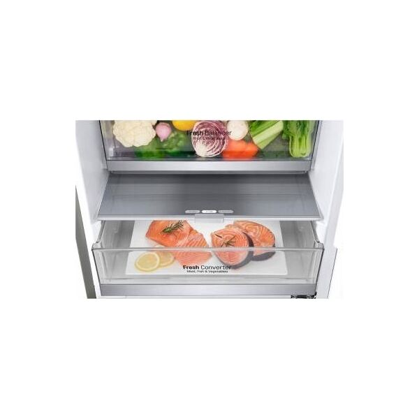 Lodówka LG LG | Šaldytuvas | GBB72PZEMN | Energy efficiency class E | Free standing | Combi | Height 203 cm | No Frost system | Šaldytuvas net capacity 277 L | Šaldiklis net capacity 107 L | 36 dB | Sidabrinis