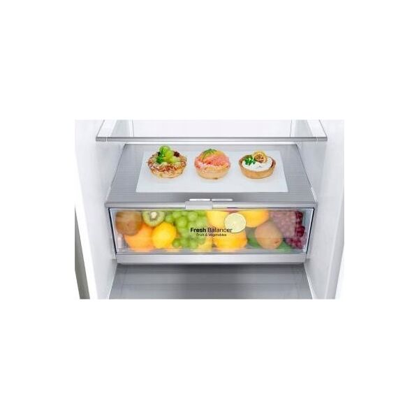 Lodówka LG LG | Šaldytuvas | GBB72PZEMN | Energy efficiency class E | Free standing | Combi | Height 203 cm | No Frost system | Šaldytuvas net capacity 277 L | Šaldiklis net capacity 107 L | 36 dB | Sidabrinis