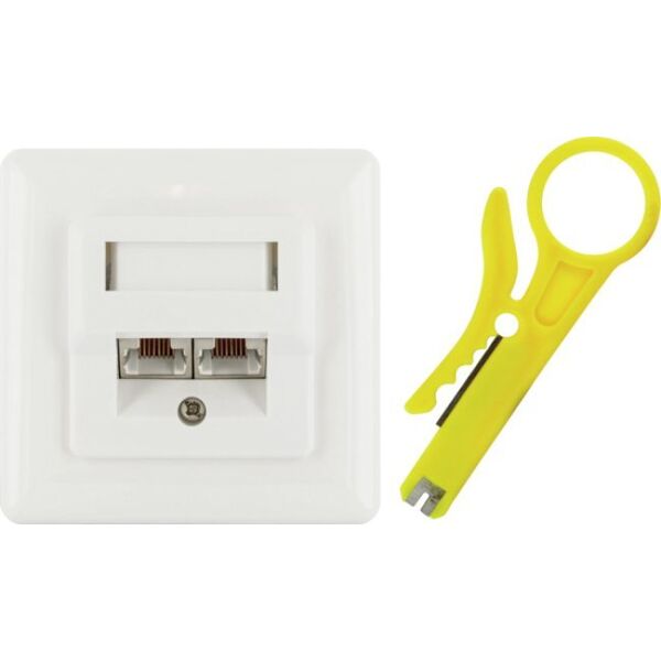 Schwaiger Schwaiger TDU2628532 gniazdko elektryczne RJ-45 Biały