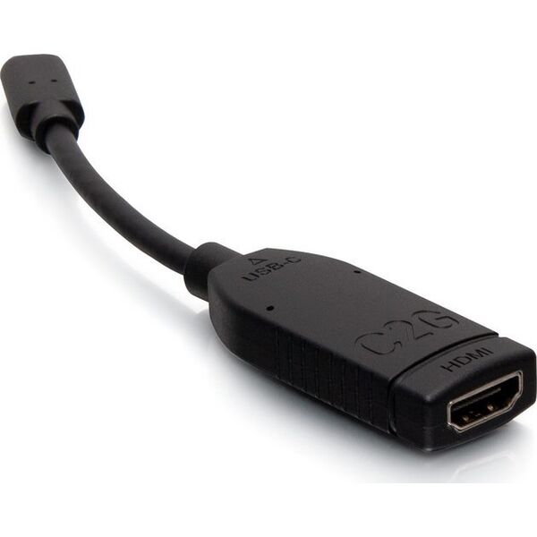 Adapter AV C2G C2G USB C to HDMI Adapter - USB C to HDMI Dongle - 4K 60Hz - M/M - Videoadapter - 24 pin USB-C mannlich zu HDMI weiblich - 16.4 cm - Schwarz - Support von 4K 60 Hz