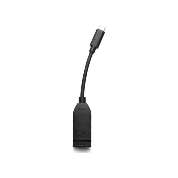Adapter AV C2G C2G USB C to HDMI Adapter - USB C to HDMI Dongle - 4K 60Hz - M/M - Videoadapter - 24 pin USB-C mannlich zu HDMI weiblich - 16.4 cm - Schwarz - Support von 4K 60 Hz