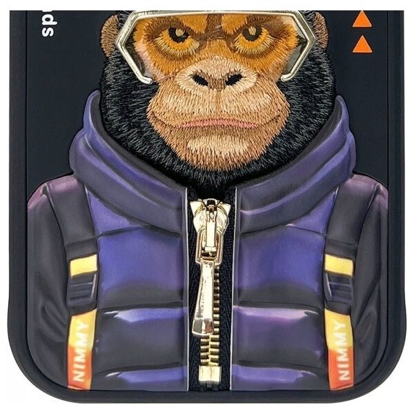 Nimmy case iPhone 15 6.1" black/black Cool&Cute 2.0 Monkey