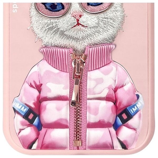 Nimmy iPhone 15 6.1" case pink Cool&Cute 2.0 Cat