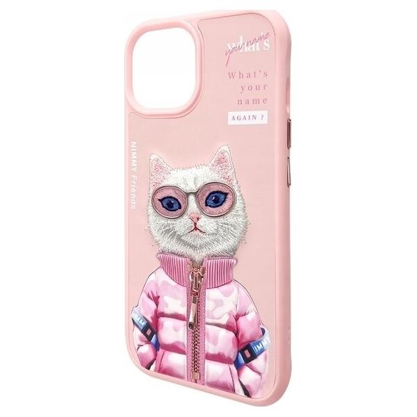 Nimmy iPhone 15 6.1" case pink Cool&Cute 2.0 Cat