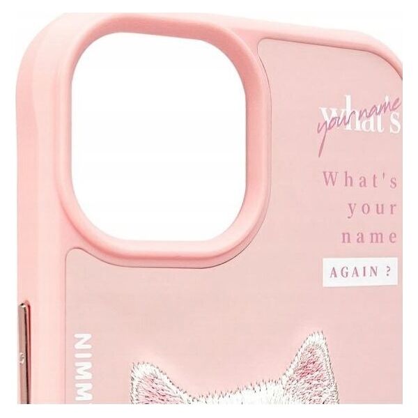 Nimmy iPhone 15 6.1" case pink Cool&Cute 2.0 Cat