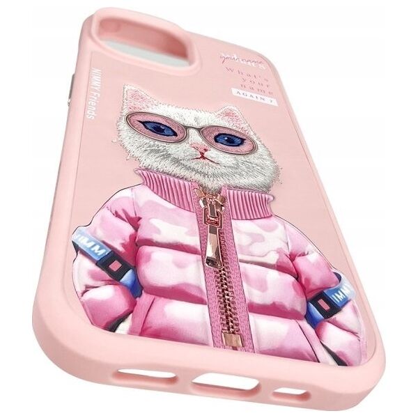 Nimmy iPhone 15 6.1" case pink Cool&Cute 2.0 Cat