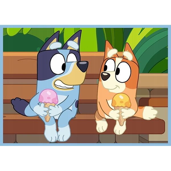 Trefl PUZZLE 4w1 Bluey i jego świat 34637