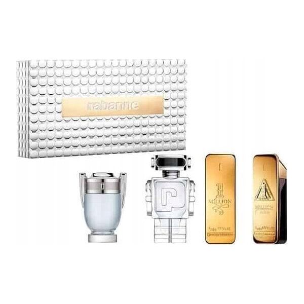 SET MINIATUR PACO RABANNE One Million EDT 5ml + One Million Elixir Intense EDP 5ml + Invictus EDT 5ml + Phantom EDT 5ml