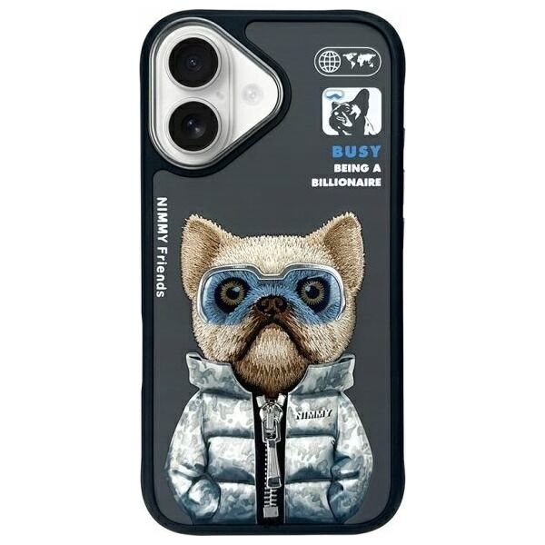 Nimmy iPhone 16 6.1" case black/black Cool&Cute 2.0 Dog