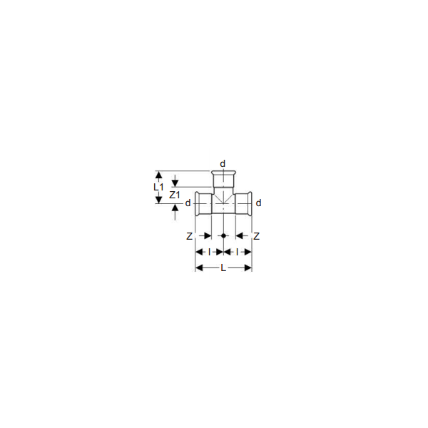 Geberit Trójniki Mapress Edelstahl 35 - 31006