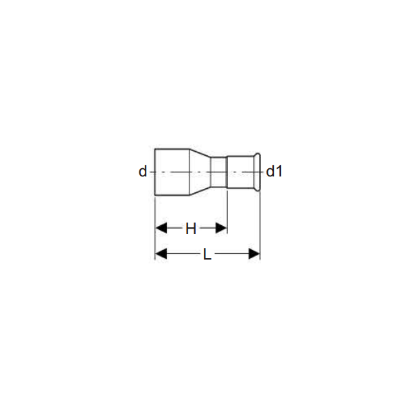 Geberit Redukcje Mapress Edelstahl 54x22mm - 32321