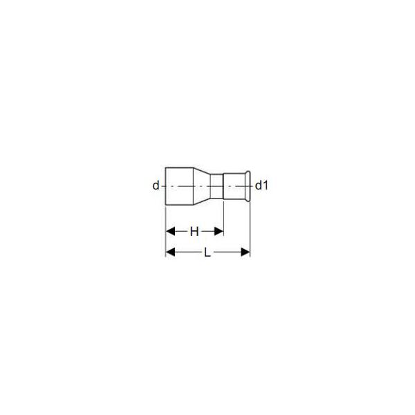 Geberit Redukcja mapress edelstahl D42x35 - 32318