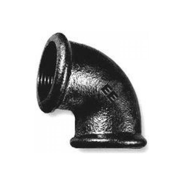 Odlewnia Zawiercie Kolanko 90 st. 11/2"x1" czarne nr 6 (5907791602145)