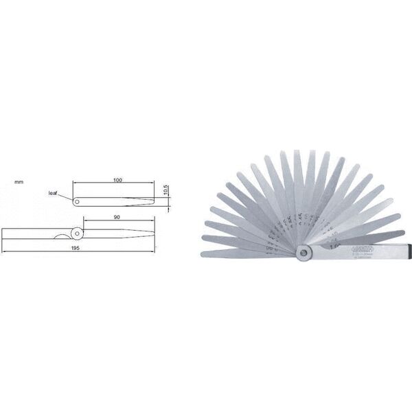 Insize szczelinomierz MWSB 0.02-1.0 L=100 (4602-17)