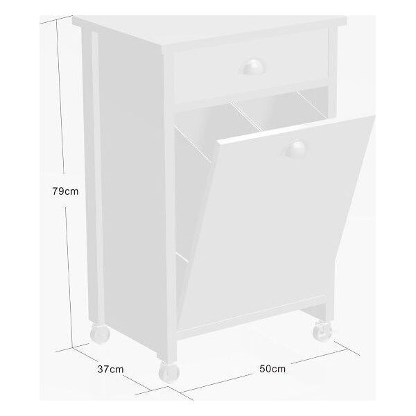 Kesper Szafka kuchenna z pojemnikami do segregacji śmieci Kesper 50 x 79 x 37 cm uniwersalny