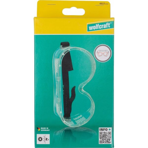 Wolfcraft Okulary ochronne Wolfcraft - pełne / Standard CE