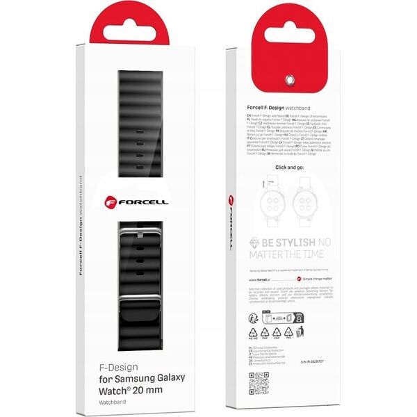 ForCell FORCELL F-DESIGN FS01 pasek do SAMSUNG Watch 22 mm czarny