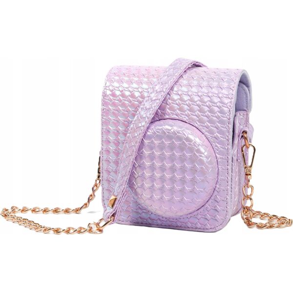 LoveInstant Zestaw 2w1 Futerał Etui Case Do Fuji Instax Mini 12 + Album Na 64 Zdjęcia / Fioletowy