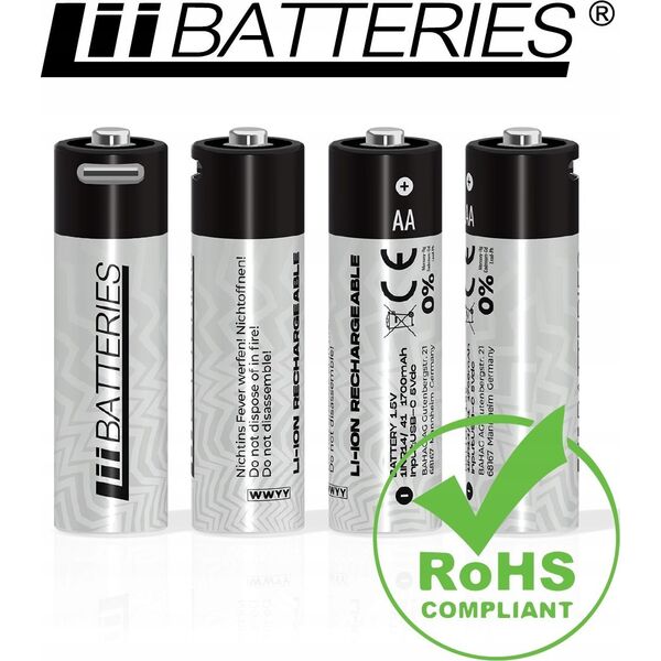LiiBateries LIIBATTERIES AKUMULATORY LI-ON TYPU AA 4szt