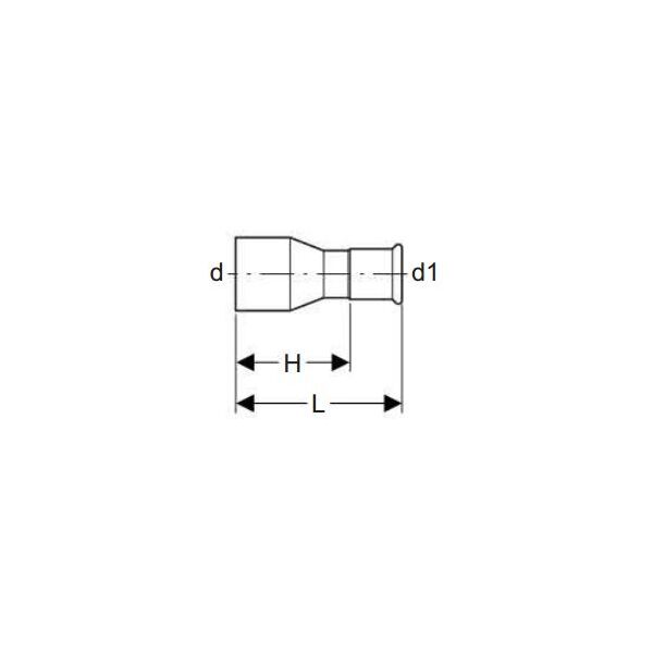 Geberit Redukcja Mapress Edelstahl 42-28mm - 32317
