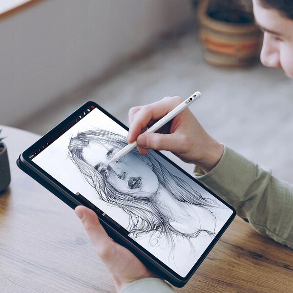 Rysik Dux Ducis DUX DUCIS rysik STYLUS do iPada z ładowaniem bezprzewodowym i wyświetlaczem biały