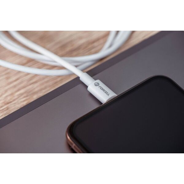 Kabel USB ForCell USB-C - USB-C 3 m Biały
