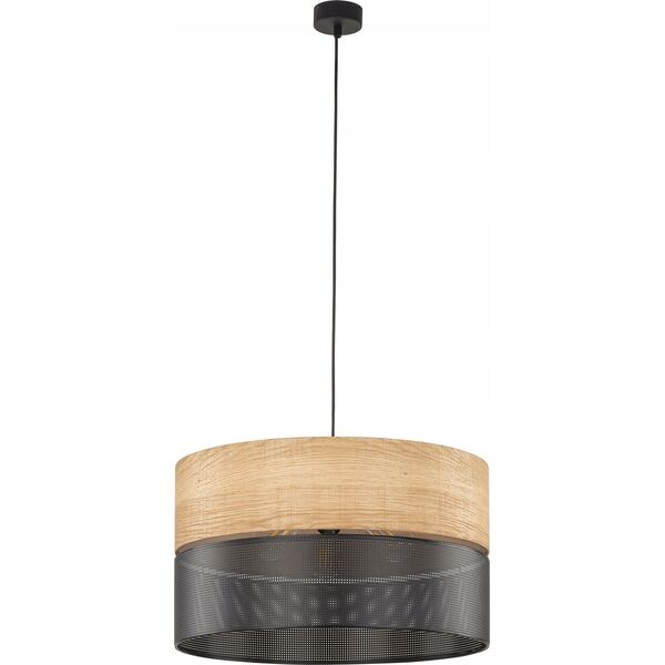 Lampa wisząca TKKRYWULT TK Lighting Nicol 4798 lampa wisząca zwis 3x15W E27 czarna/dąb