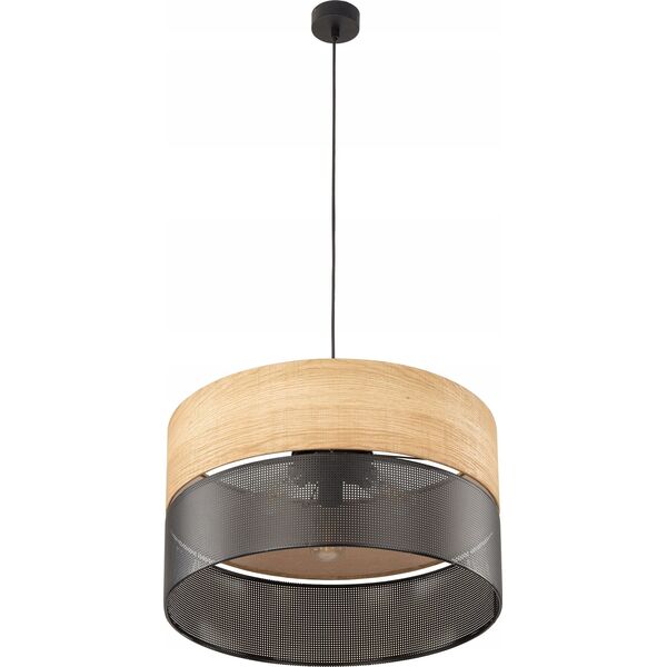 Lampa wisząca TKKRYWULT TK Lighting Nicol 4798 lampa wisząca zwis 3x15W E27 czarna/dąb