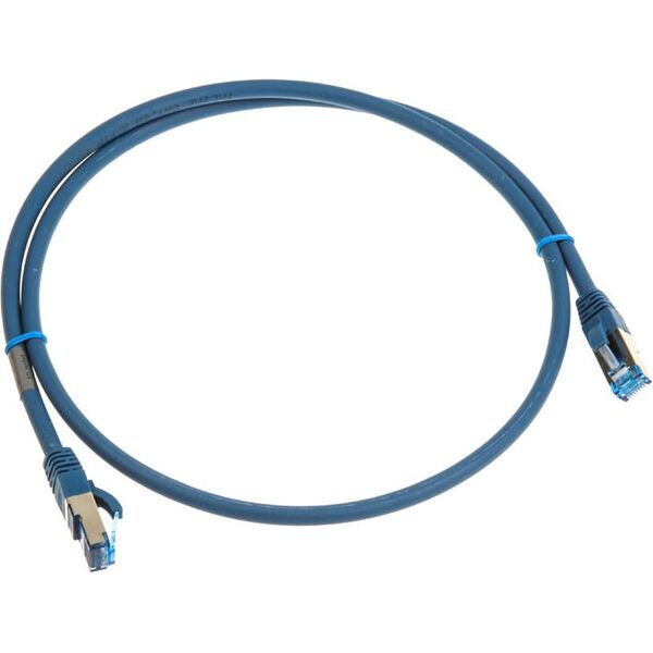 InLine Patch kabel sieciowy Cat.6A, S/FTP (PiMf), 500MHz, niebieski, 1m (76811B)