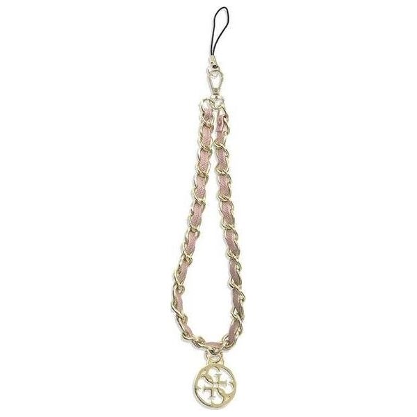 Guess Guess zawieszka GUSTSAS4P Phone Strap różowy/pink Chain Metal 4G Charm