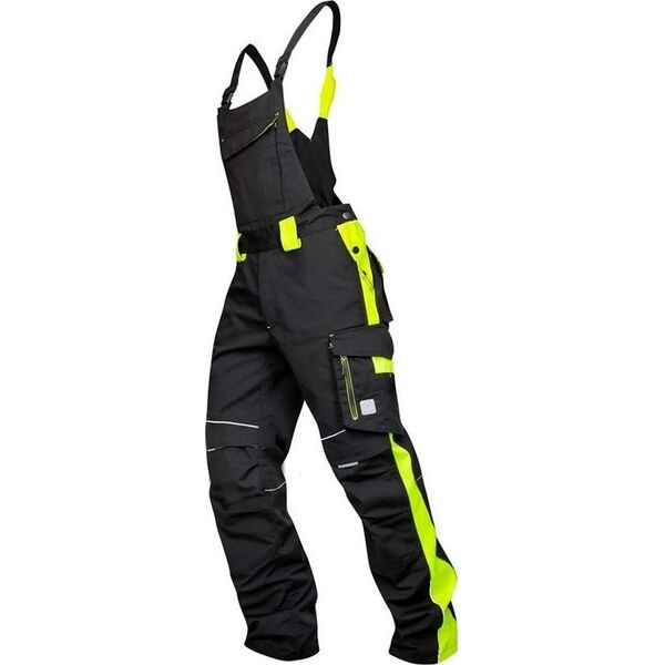 Ardon NEON H6472 - zimowe spodnie ogrodniczki z kieszenią na nakolannki L